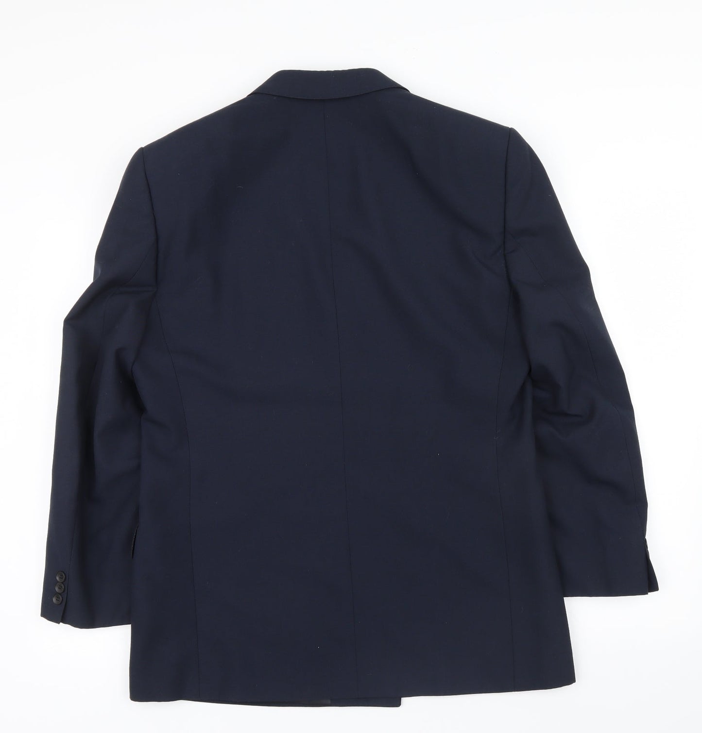 WAYNE HENNINGS Mens Blue   Jacket Suit Jacket Size 40