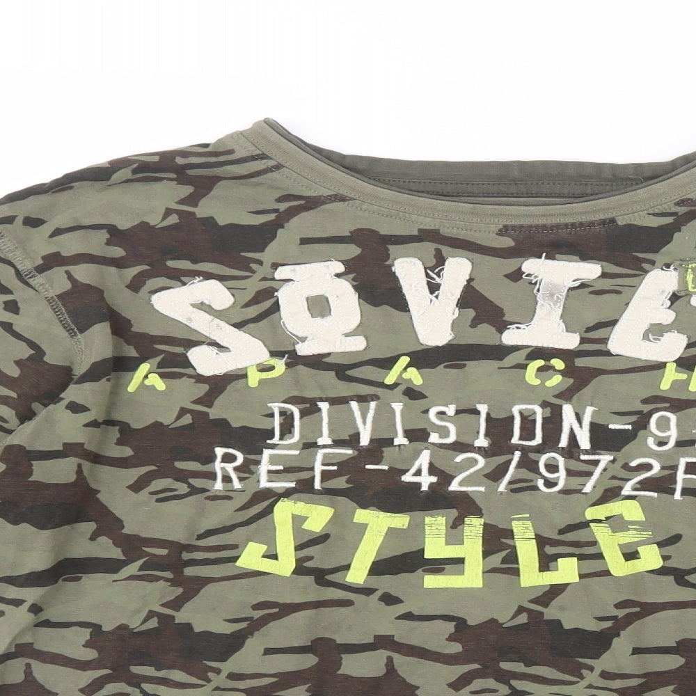 Eagles Boys Green Camouflage  Basic T-Shirt Size 10-11 Years