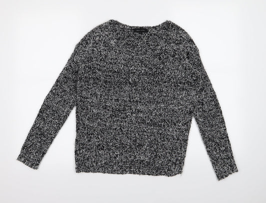 New Look Womens Black  Knit Pullover Jumper Size 8