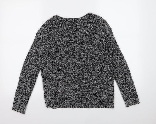 New Look Womens Black  Knit Pullover Jumper Size 8
