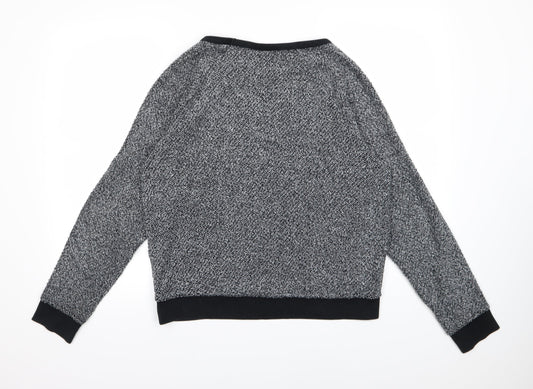 Topshop Womens Grey  Knit Pullover Jumper Size 10