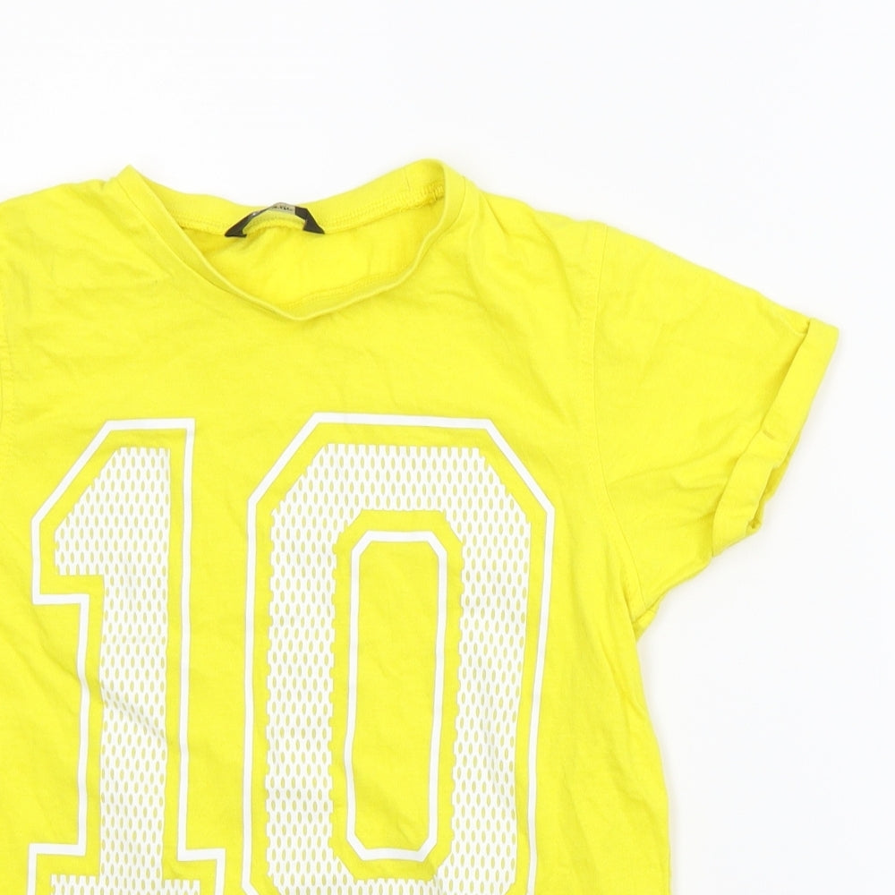 George Boys Yellow   Basic T-Shirt Size 8-9 Years