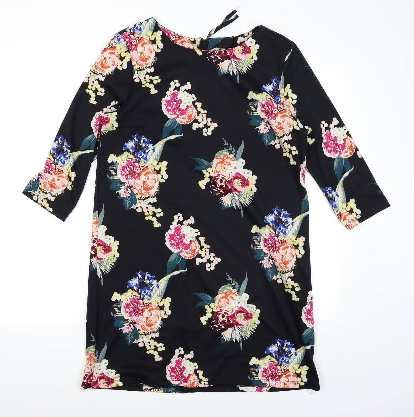 H&M Womens Black Floral  A-Line  Size M