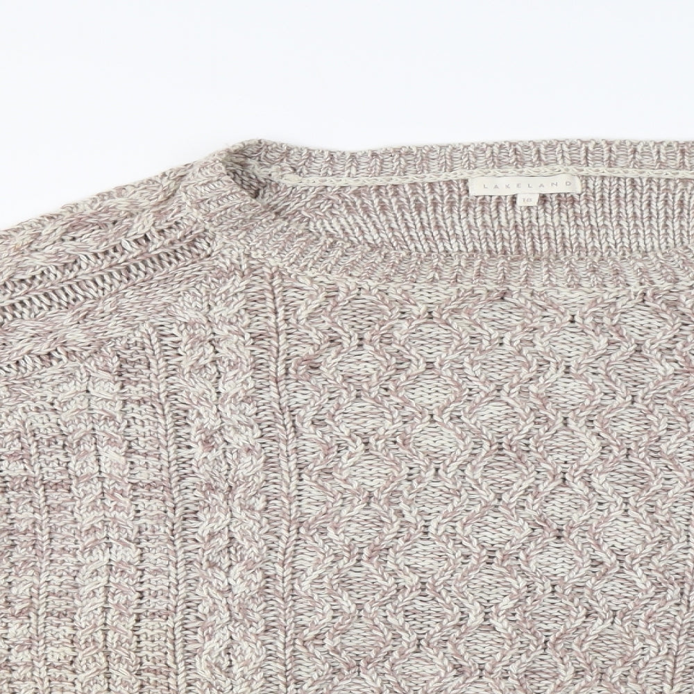 Lakeland  Womens Beige   Pullover Jumper Size 18