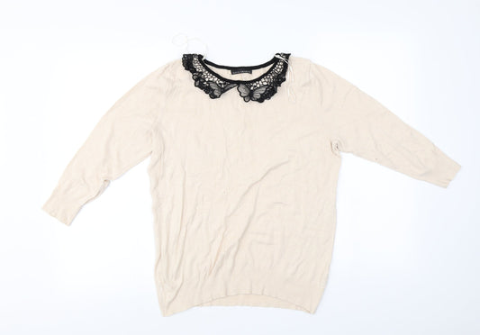 David Emmanuel   Womens Beige   Pullover Jumper Size L