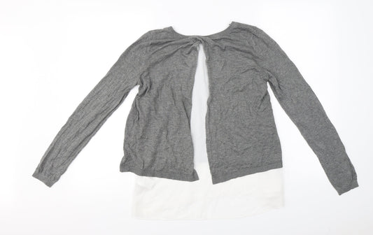 H&M  Womens Grey Paisley  Pullover Jumper Size S