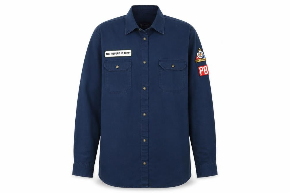 Pull&Bear Womens Blue   Basic Button-Up Size S