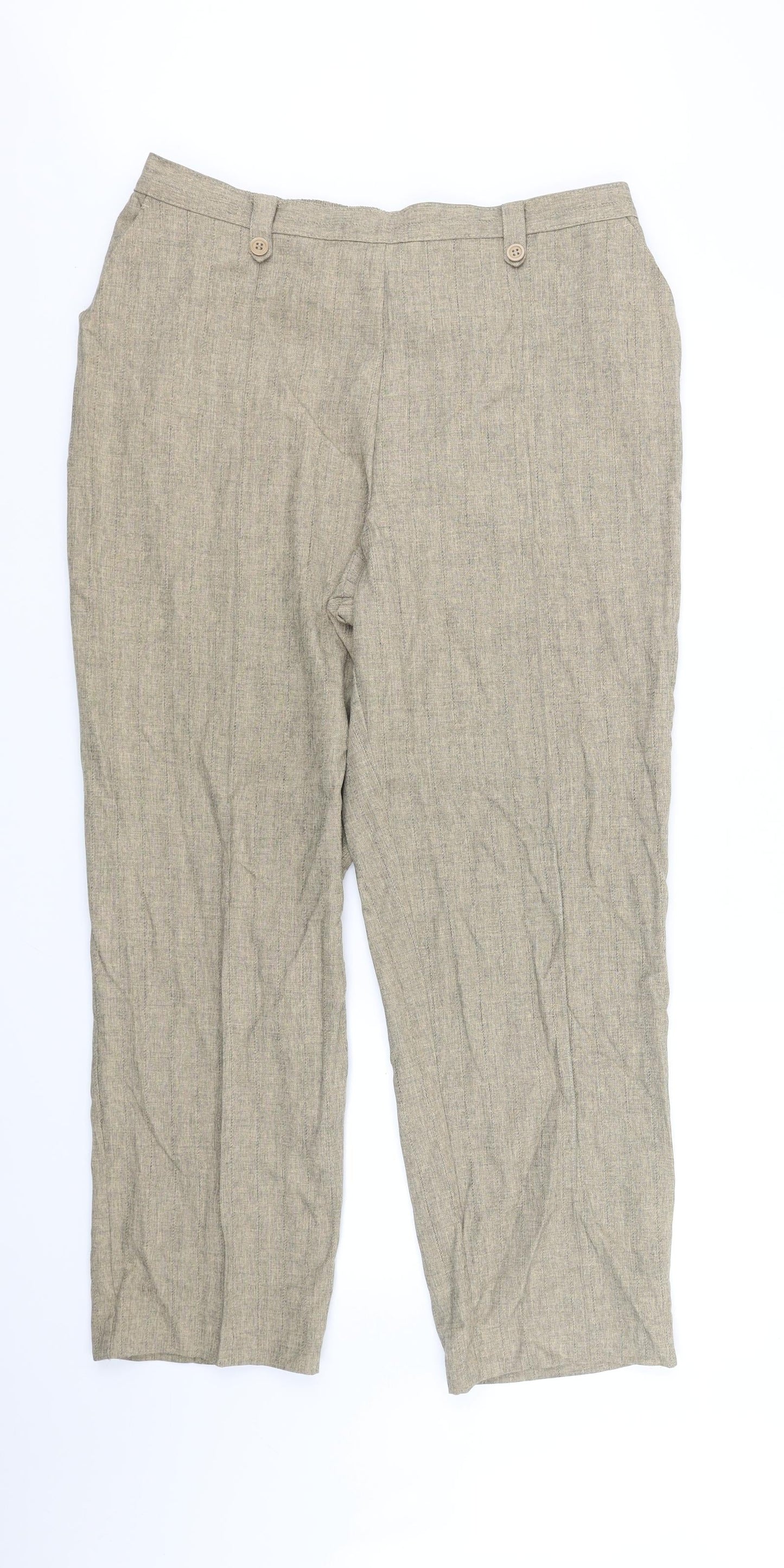 Marks and Spencer Womens Beige   Trousers  Size 18 L34 in