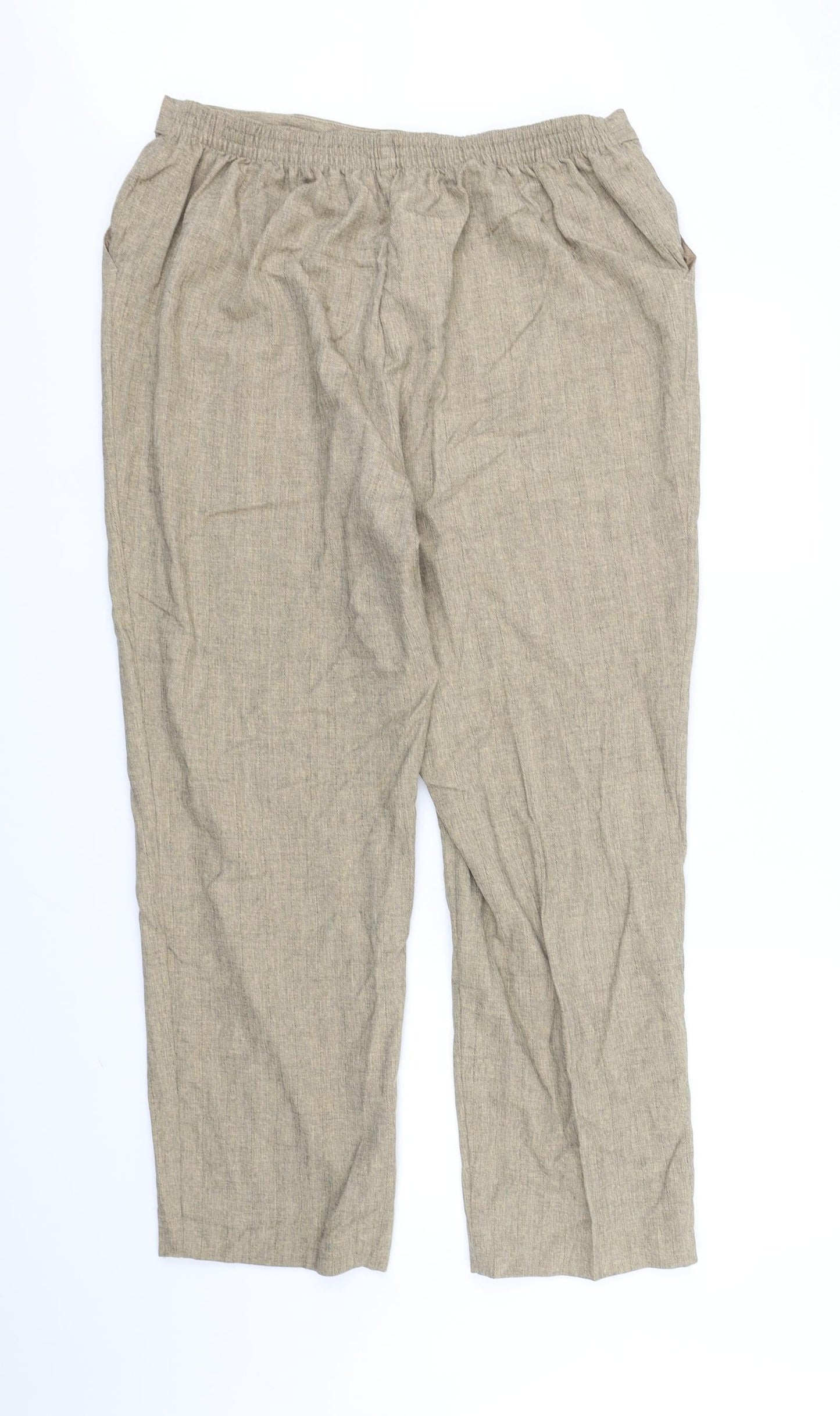 Marks and Spencer Womens Beige   Trousers  Size 18 L34 in