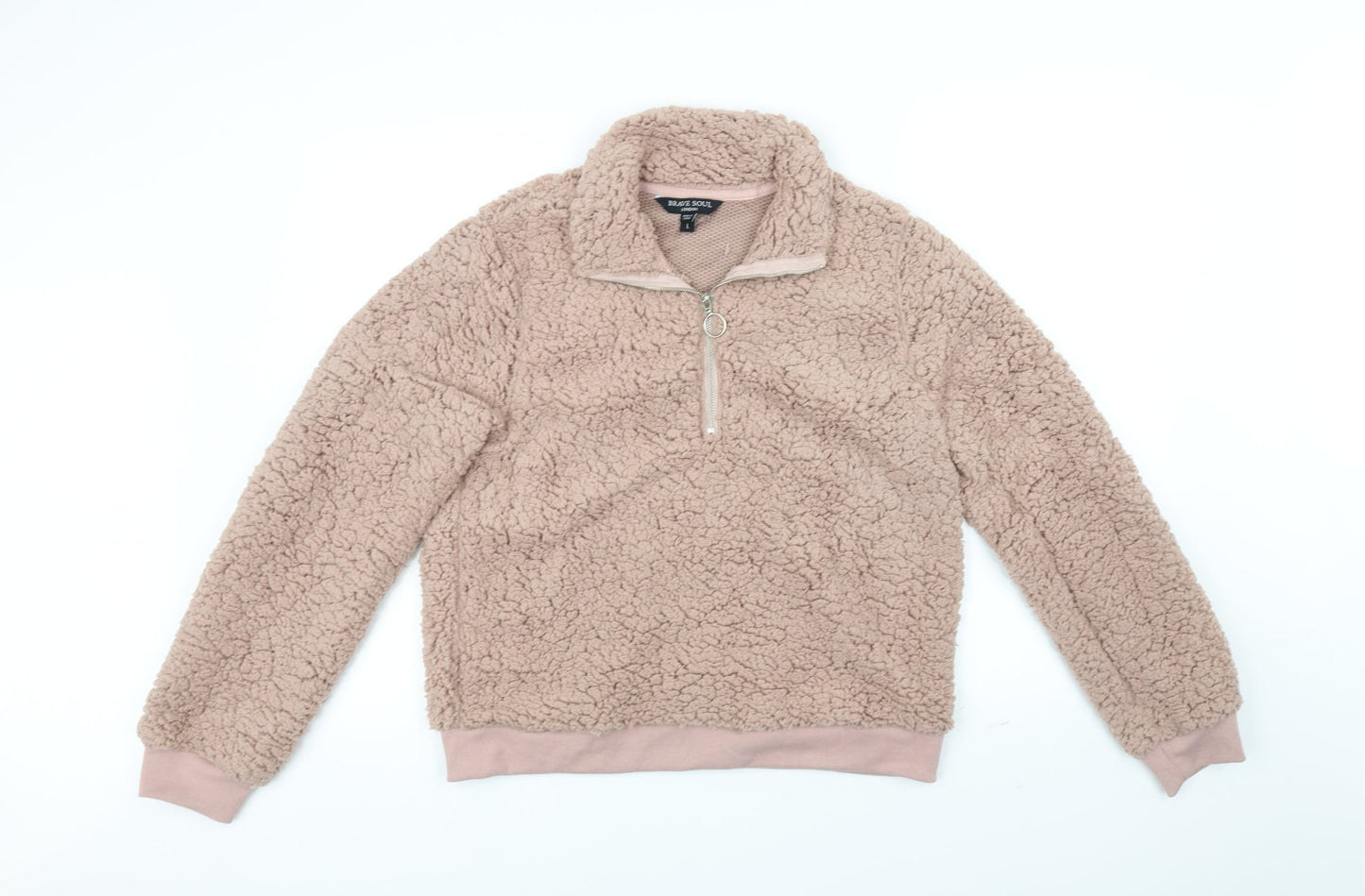 Brave Soul Womens Pink   Pullover Jumper Size L