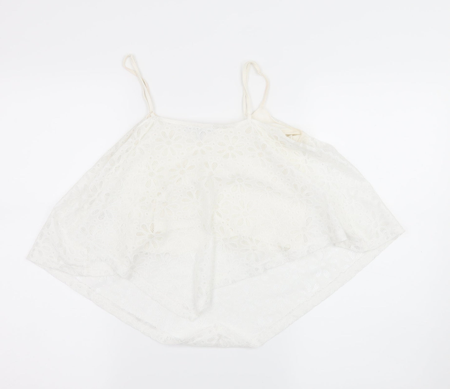 Candy Couture Girls White  Lace Camisole Tank Size 14 Years