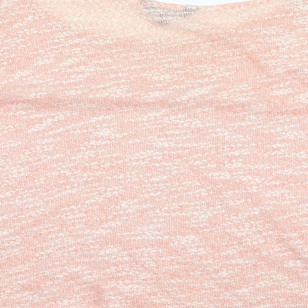 Limited Collection Womens Pink  Knit Basic T-Shirt Size 10
