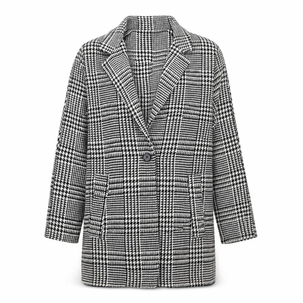 Double 11 Womens Black Houndstooth  Jacket Blazer Size S