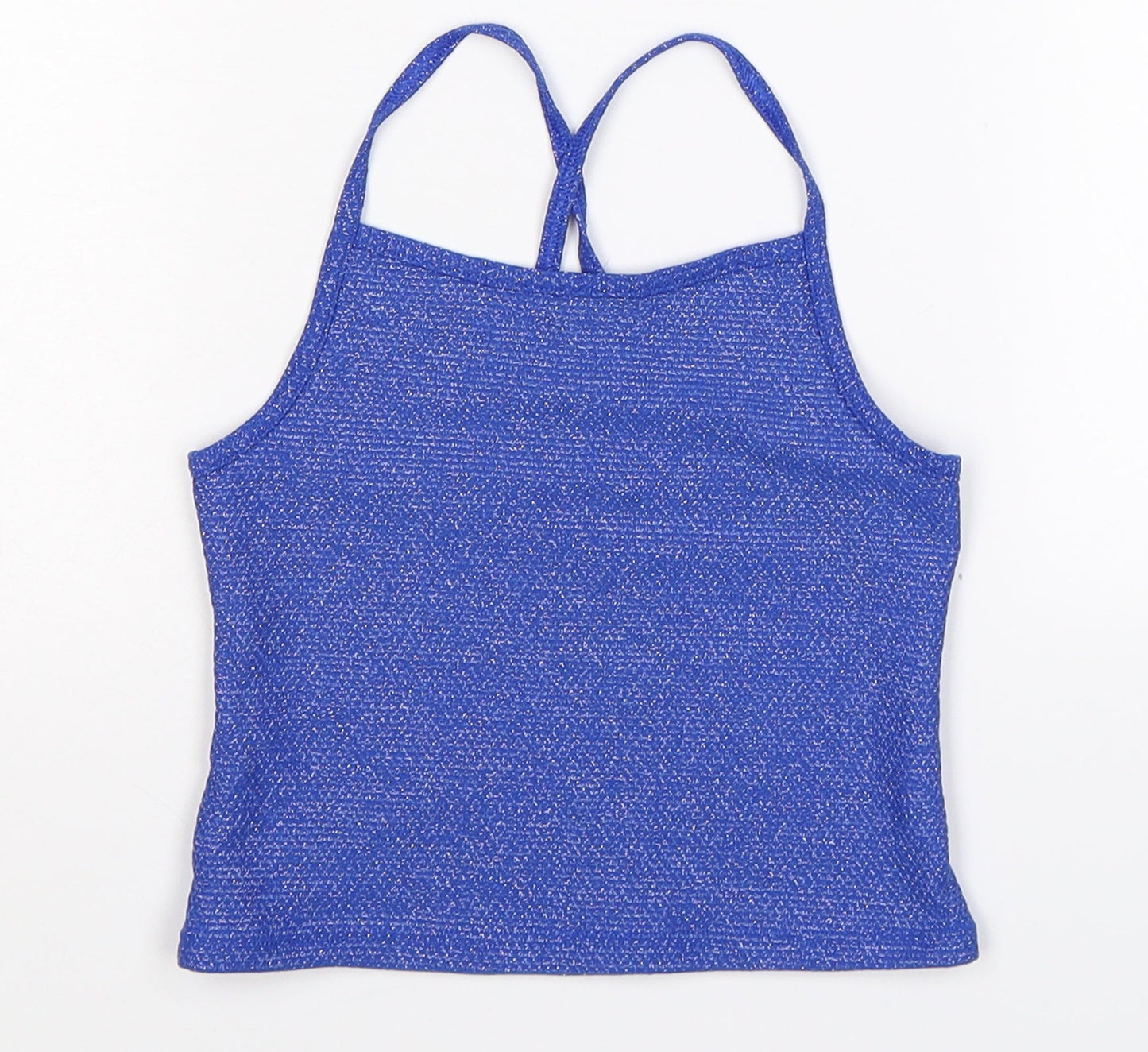 Marks and Spencer Girls Blue   Basic Tank Size 7-8 Years