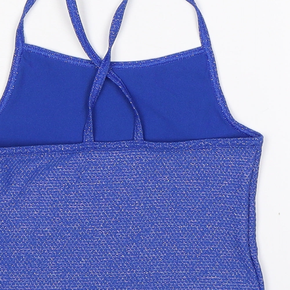 Marks and Spencer Girls Blue   Basic Tank Size 7-8 Years