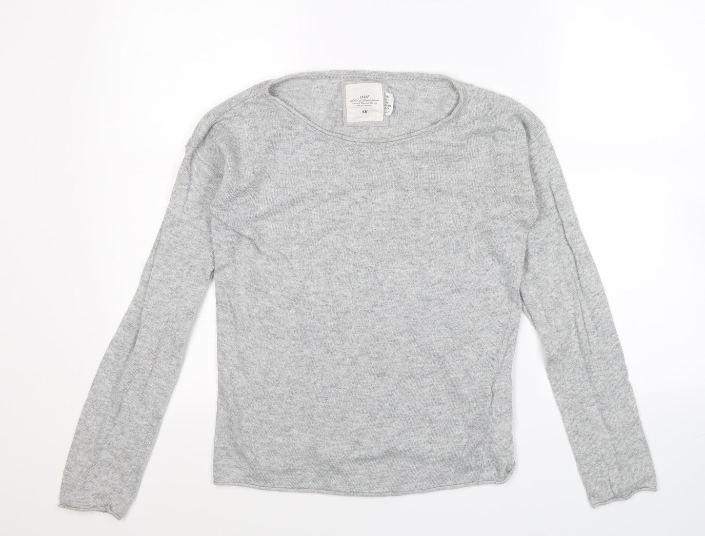 H&M Womens Grey  Knit Pullover Jumper Size S