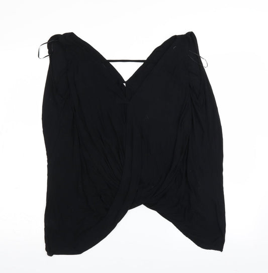River Island Womens Black   Wrap Blouse Size 10