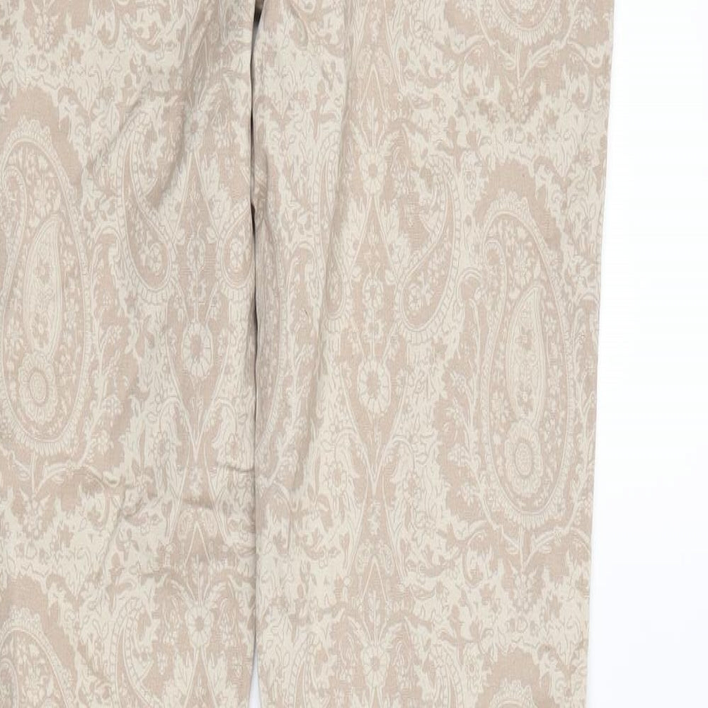 Papaya Womens Beige Paisley Denim Skinny Jeans Size 8 L31 in