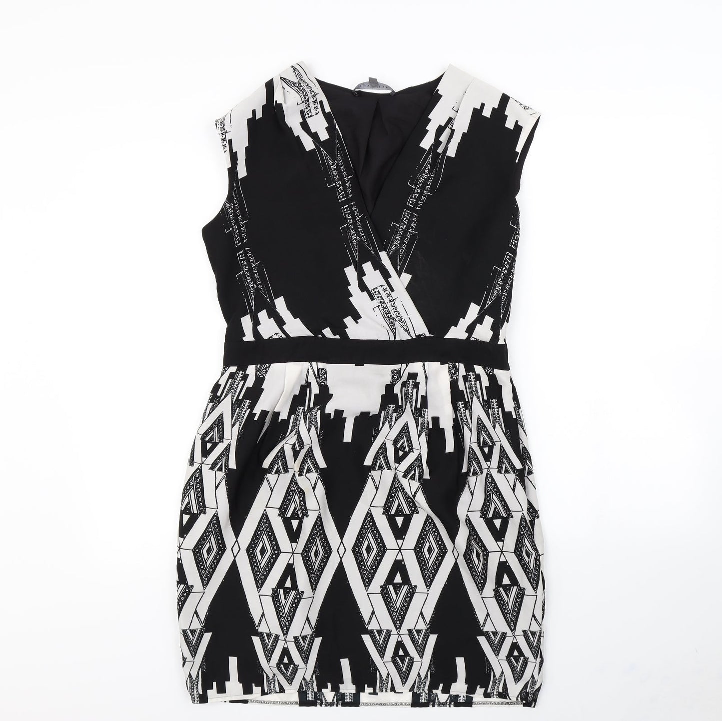 LIMITED Womens Black Geometric  Pencil Dress  Size 10
