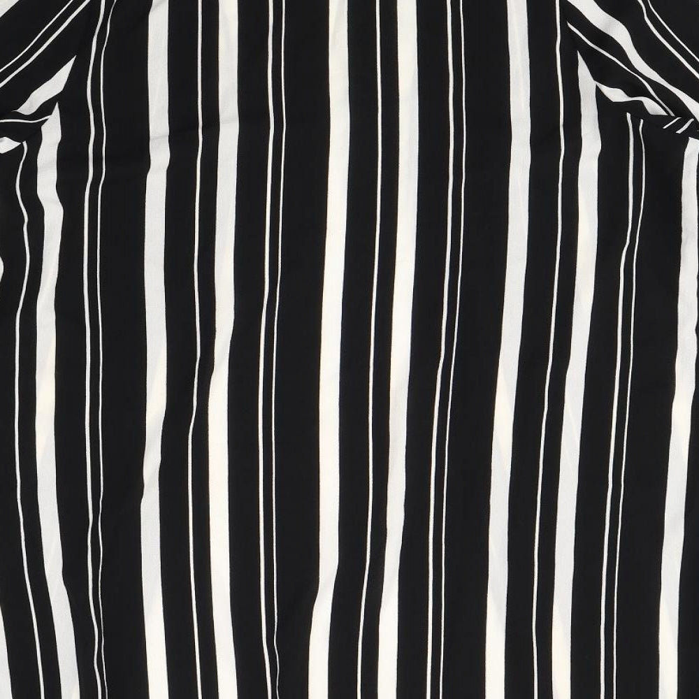 Evans Womens Black Striped  Jacket  Size 14