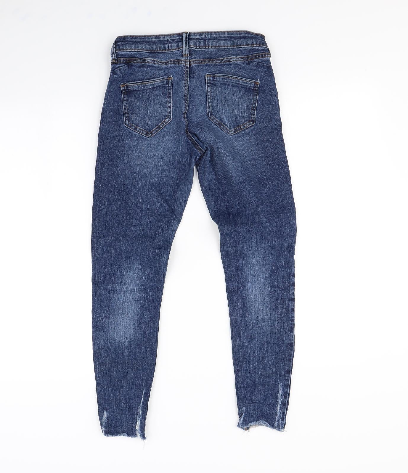 Denim & Co. Womens Blue   Skinny Jeans Size 8 L28 in