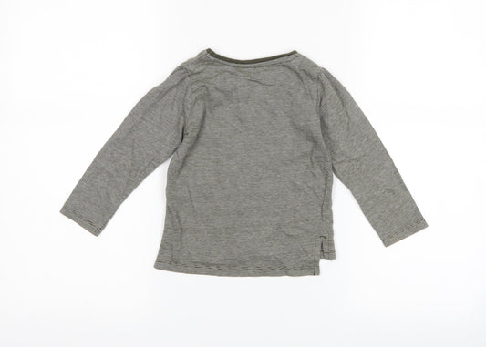 Primark Girls Green Striped  Basic T-Shirt Size 18-24 Months