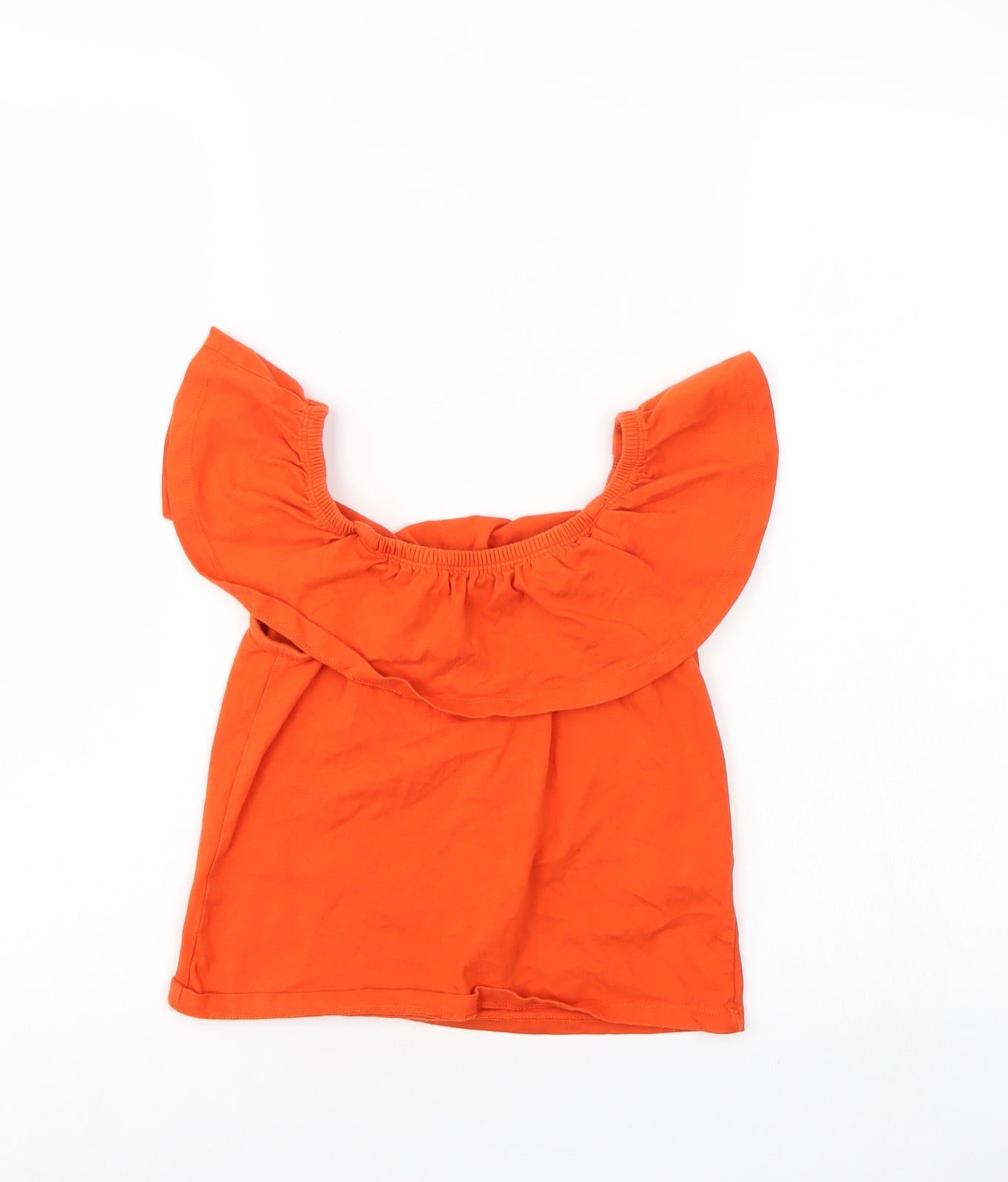 Miss E vie Girls Orange   Basic Blouse Size 11-12 Years