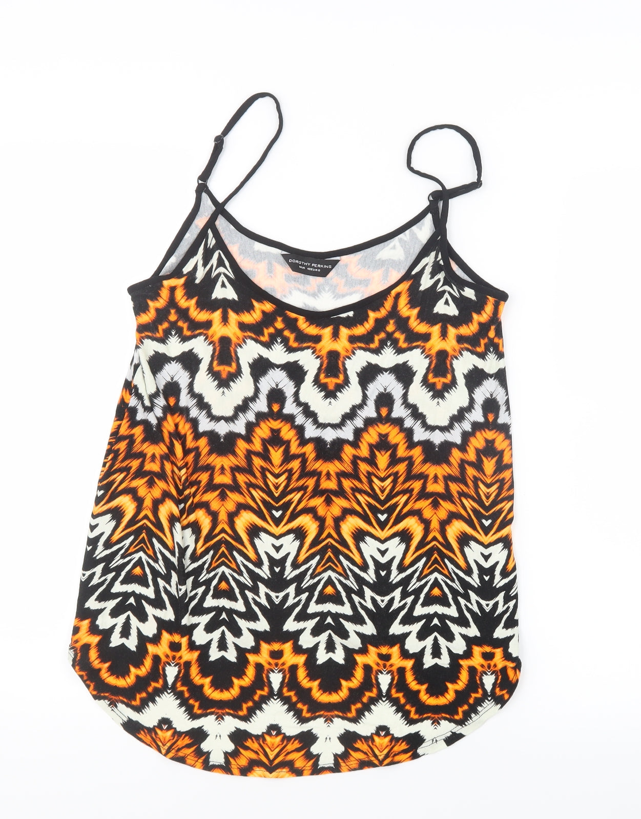 Dorothy Perkins Womens Orange Geometric  Camisole T-Shirt Size 14