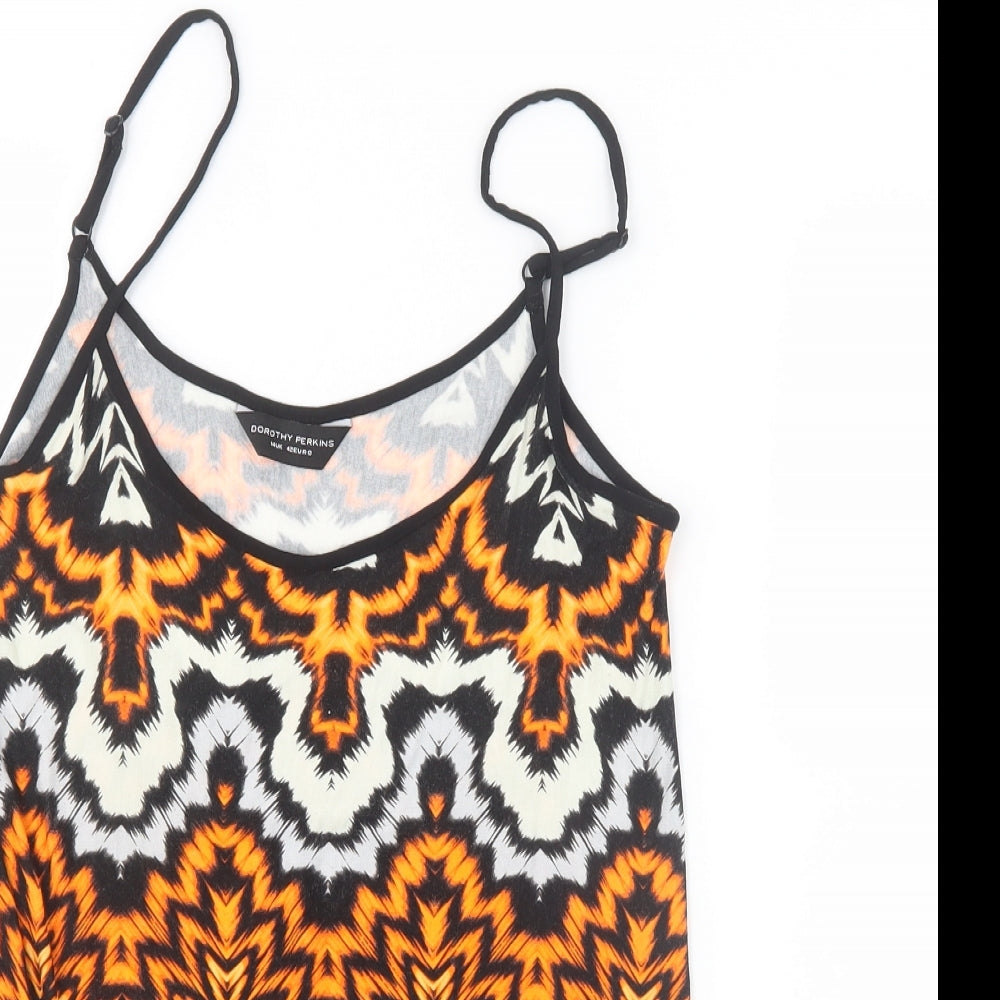 Dorothy Perkins Womens Orange Geometric  Camisole T-Shirt Size 14