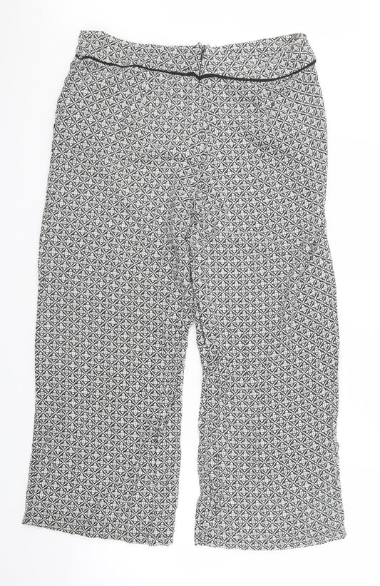Dorothy Perkins Womens Black Geometric  Trousers  Size 16 L25 in