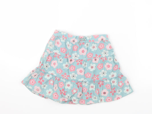 Cherokee Girls Green Floral  A-Line Skirt Size 2-3 Years