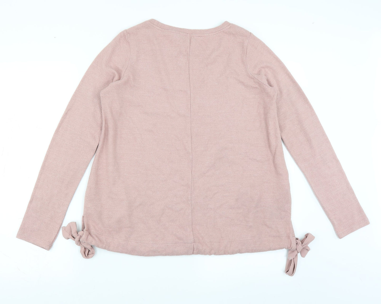 NEXT Womens Pink   Pullover Jumper Size 10  - tie side detail
