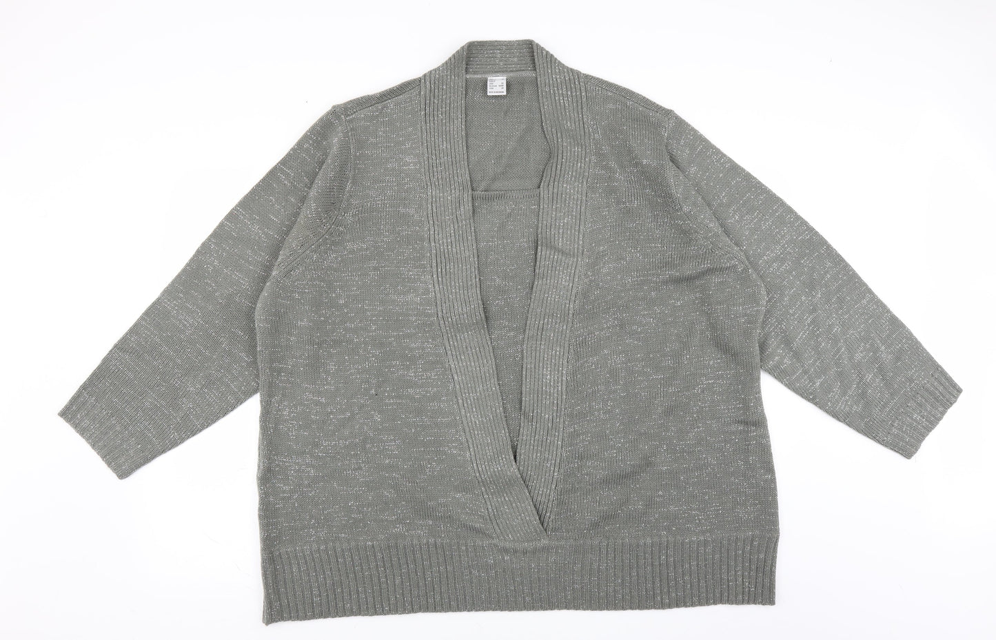 Preworn Womens Green   Pullover Jumper Size 38  - glittery
