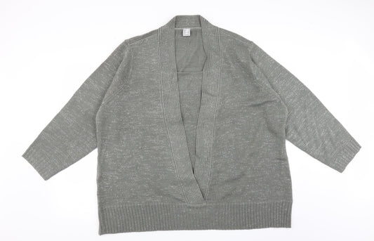 Preworn Womens Green   Pullover Jumper Size 38  - glittery