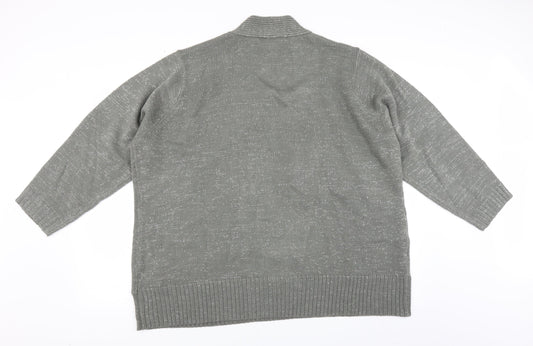 Preworn Womens Green   Pullover Jumper Size 38  - glittery