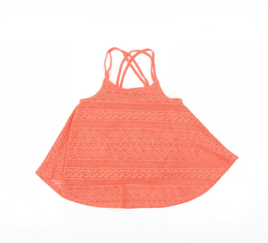Candy Couture Girls Orange   Basic Blouse Size 9 Years