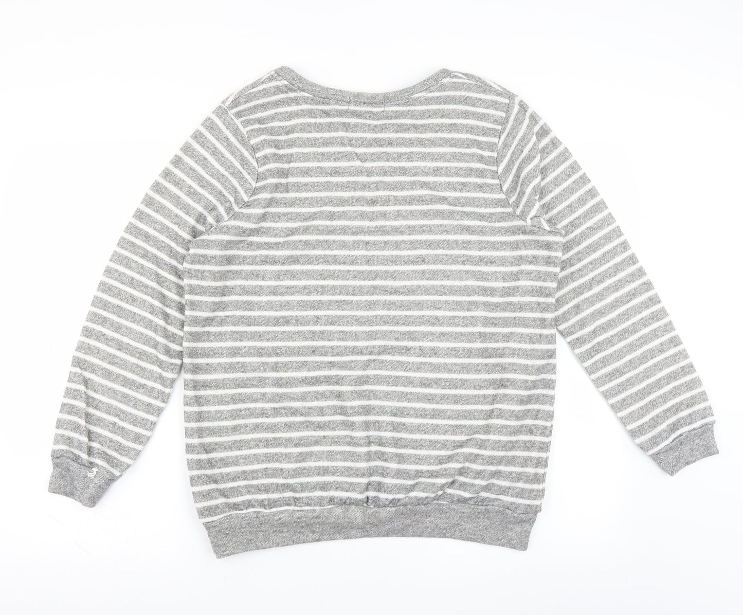 FOREVER 21 Womens Green Striped  Pullover Sweatshirt Size XL