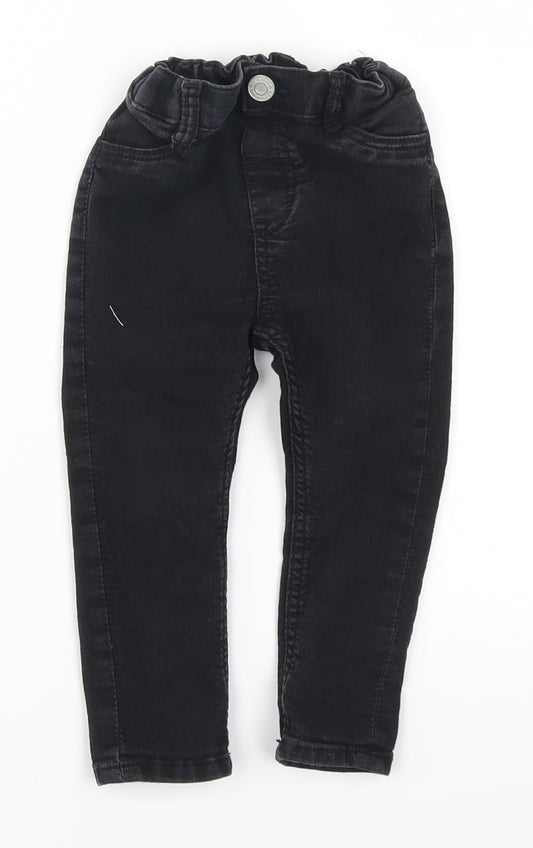 H&M Baby Black  Denim Capri Jeans Size 12-18 Months