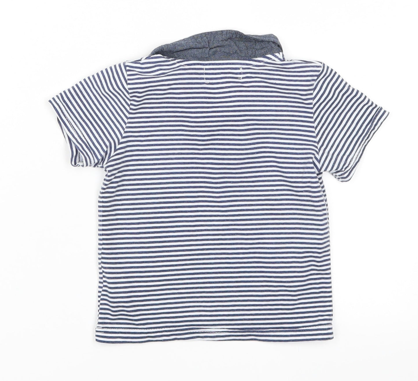 Lee Cooper Boys Blue Striped  Basic Polo Size 12-18 Months