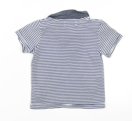 Lee Cooper Boys Blue Striped  Basic Polo Size 12-18 Months