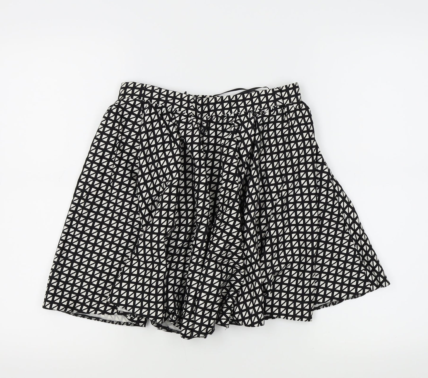 River Island Womens Black Check  Mini Skirt Size 10