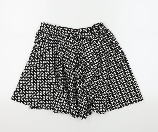 River Island Womens Black Check  Mini Skirt Size 10