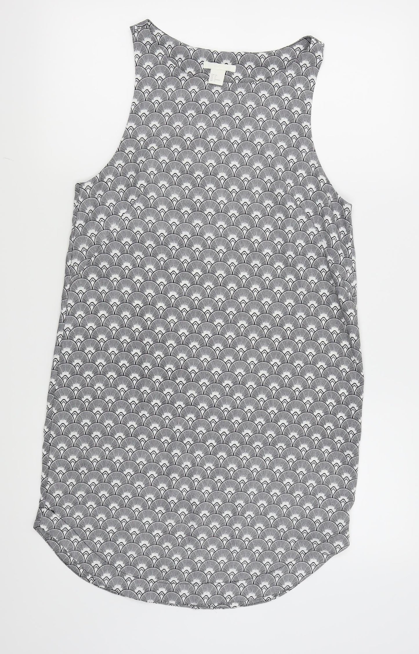 H&M Womens Black Argyle/Diamond  Pencil Dress  Size 8