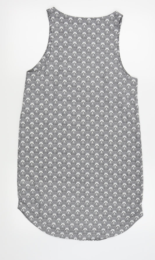 H&M Womens Black Argyle/Diamond  Pencil Dress  Size 8