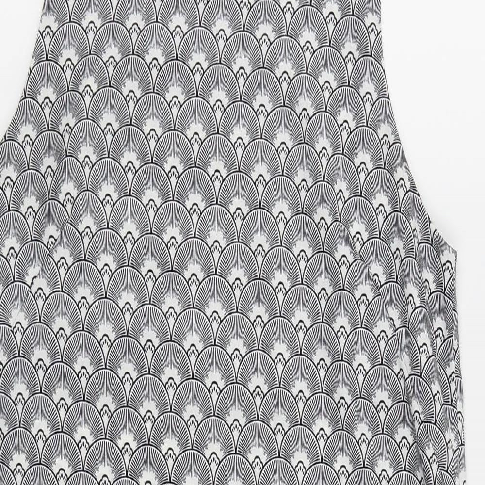 H&M Womens Black Argyle/Diamond  Pencil Dress  Size 8