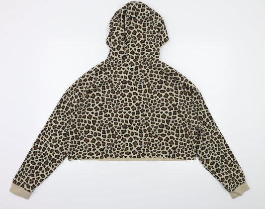 H&M Womens Brown Animal Print  Pullover Jumper Size M