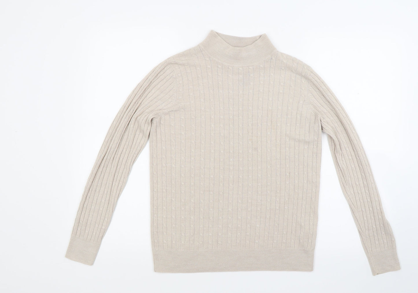 Marks and Spencer Womens Beige  Knit Pullover Jumper Size 10