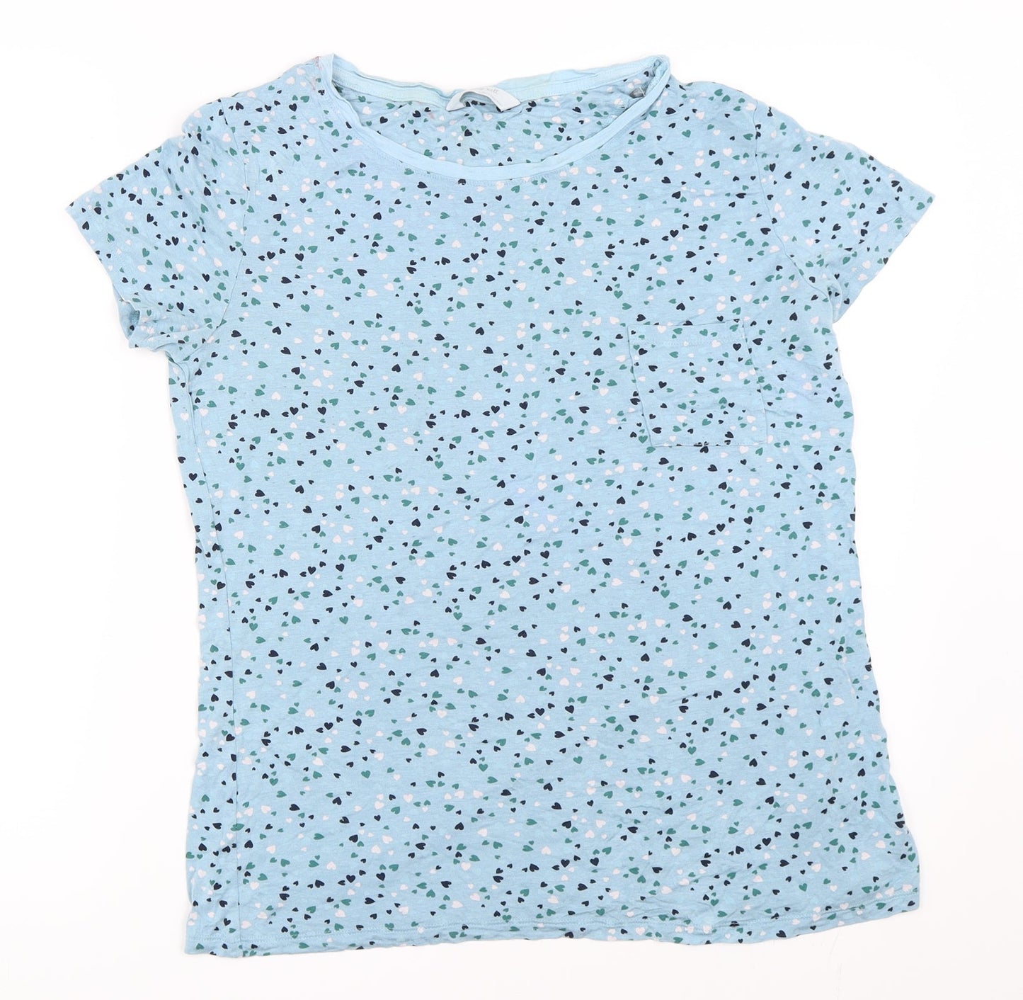Marks and Spencer Womens Blue Solid  Top Pyjama Top Size 14