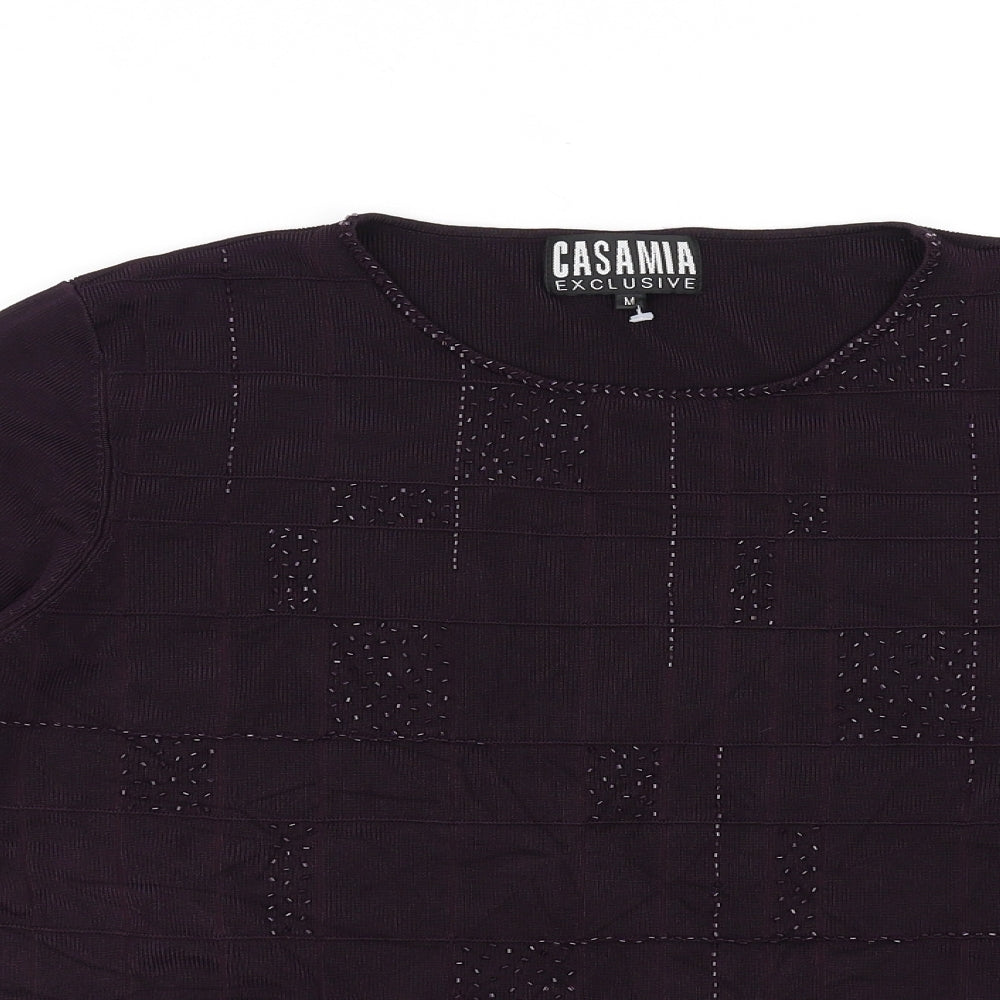 CASAMIA Womens Purple   Pullover Jumper Size M