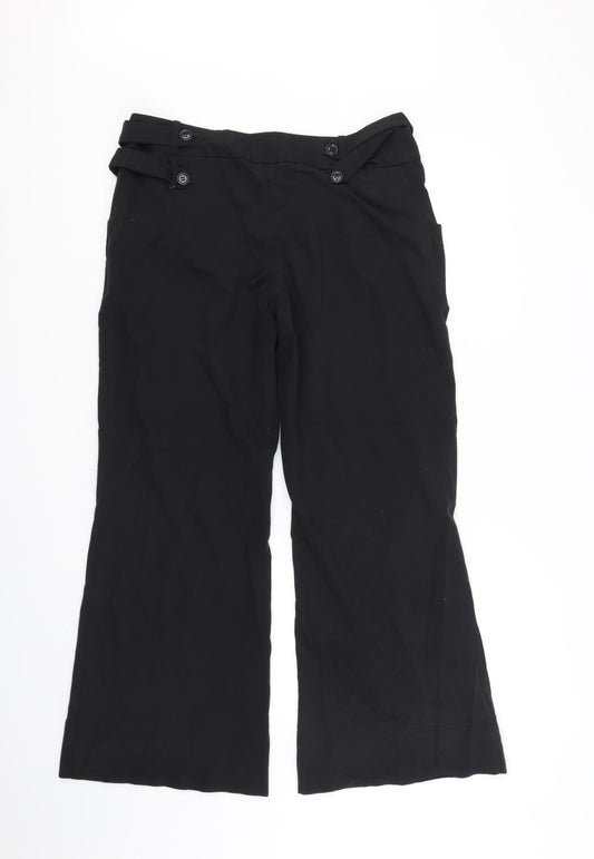 ASOS Womens Black   Trousers  Size 12 L31 in - belted